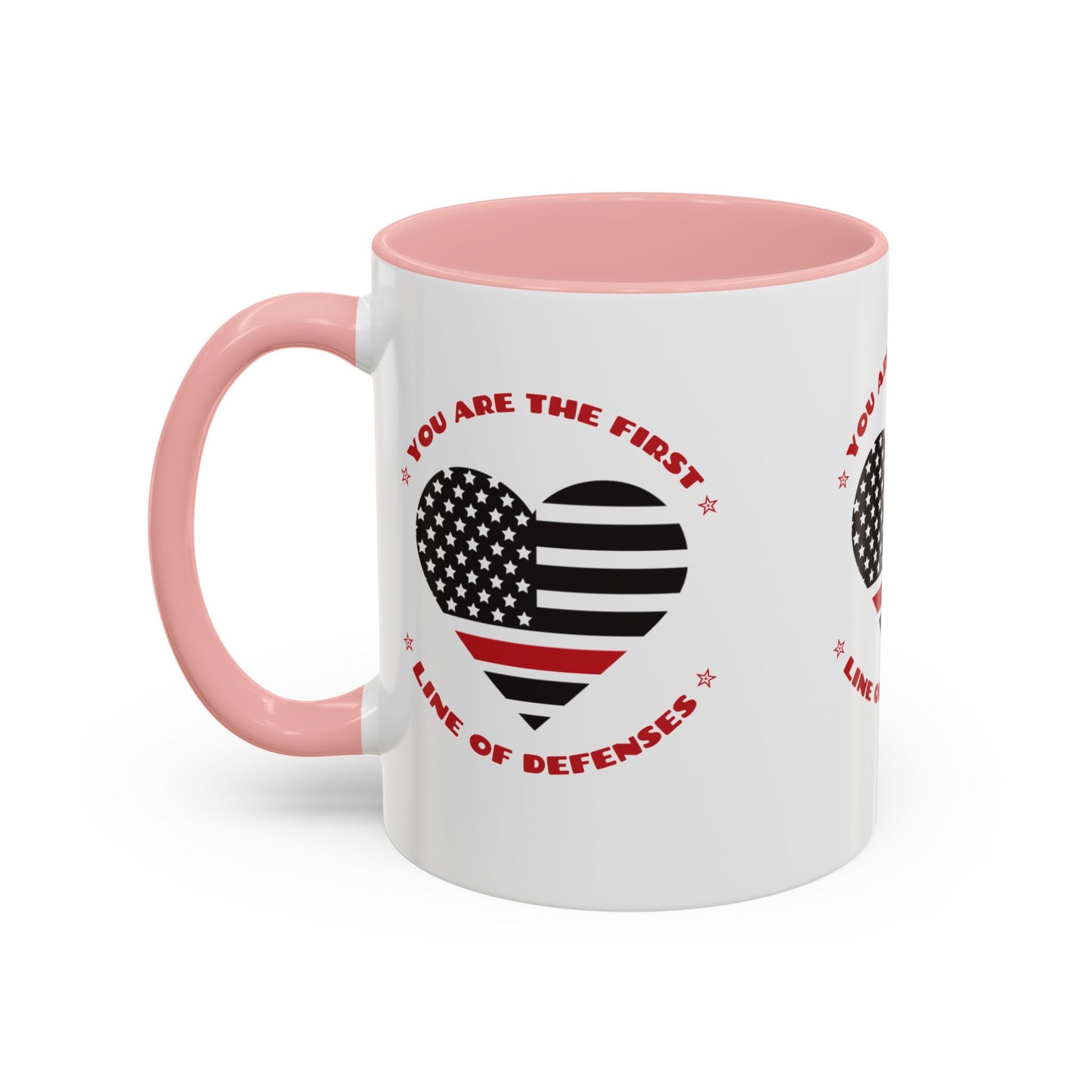 Firefighter Accent Coffee Mug – You are the first line of defenses