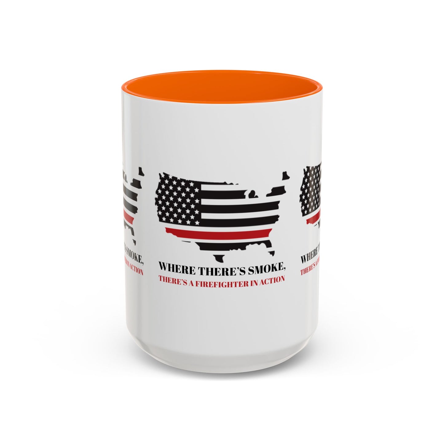 Firefighter Accent Coffee Mug – Where there’s smoke, there’s a firefighter in action