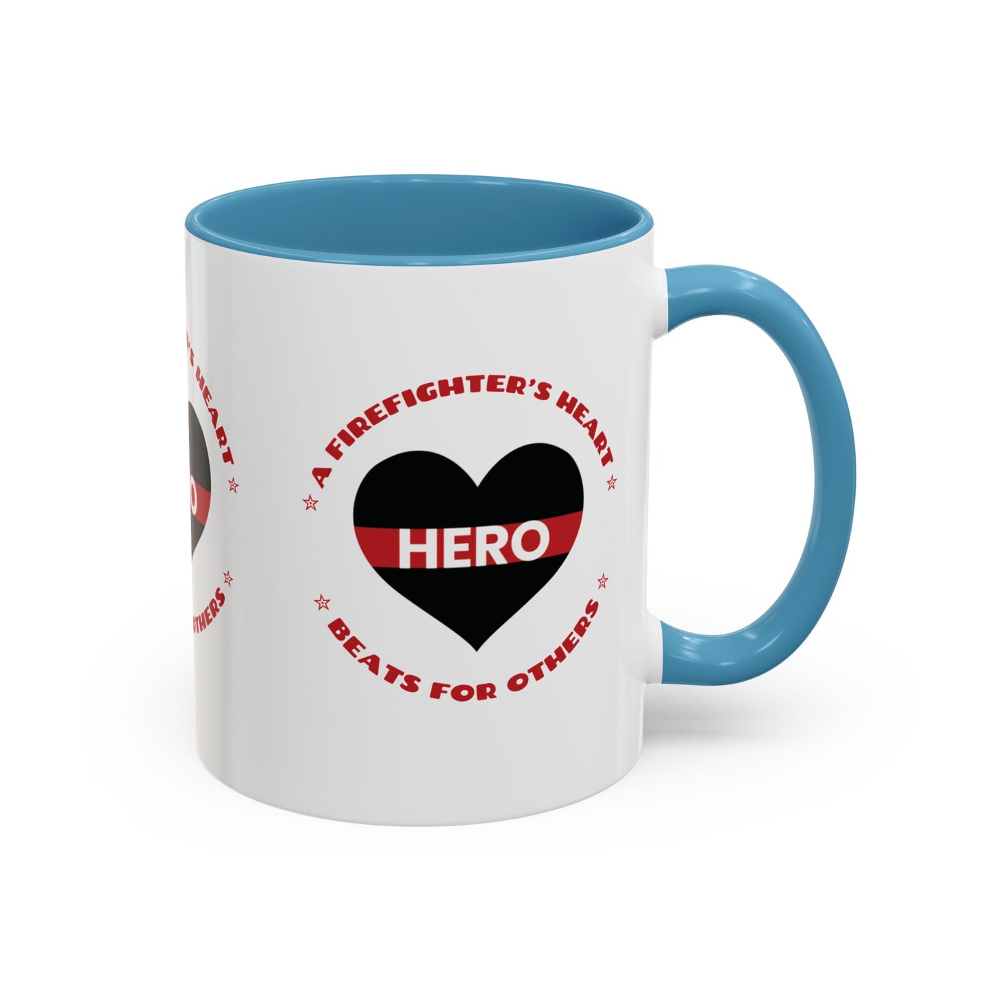 Firefighter Accent Coffee Mug – A firefighter’s heart beats for others