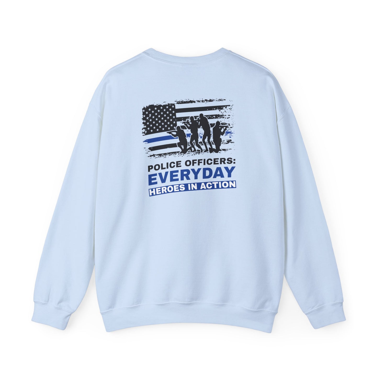 Police Unisex Heavy Blend Crewneck Sweatshirt – Police officers: everyday heroes in action