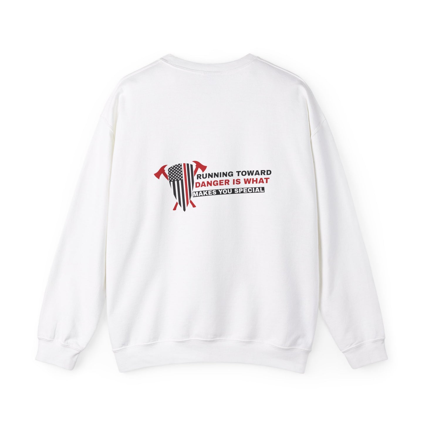 Firefighter Unisex Heavy Blend Crewneck Sweatshirt – Running toward danger is what makes you special