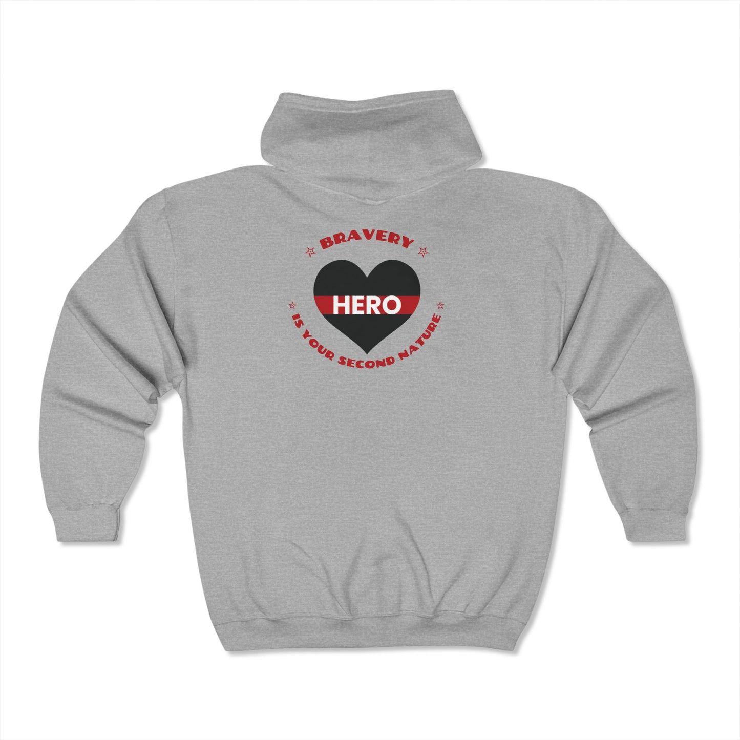 Firefighter Unisex Full Zip Hooded Sweatshirt – Bravery is your second nature