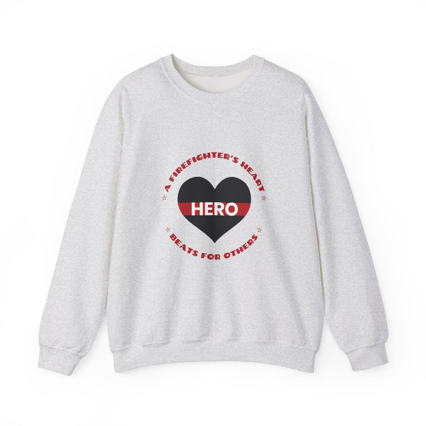 Firefighter Unisex Heavy Blend Crewneck Sweatshirt – A firefighter’s heart beats for others