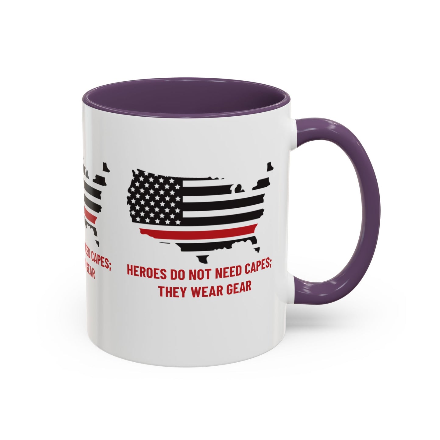 Firefighter Accent Coffee Mug – Heroes do not need capes; they wear gear
