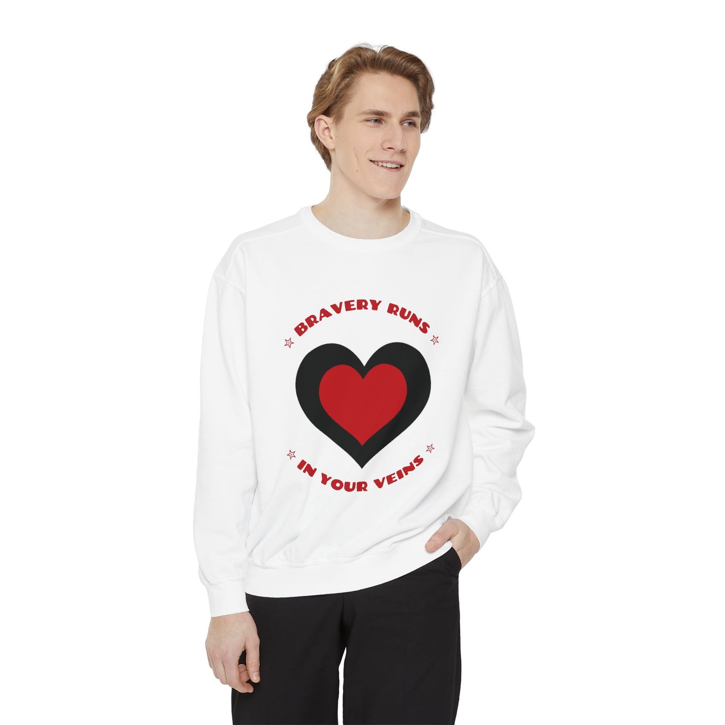 Firefighter Unisex Garment-Dyed Sweatshirt – Bravery runs in your veins