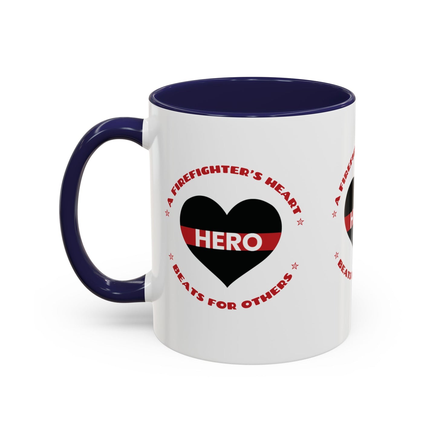 Firefighter Accent Coffee Mug – A firefighter’s heart beats for others