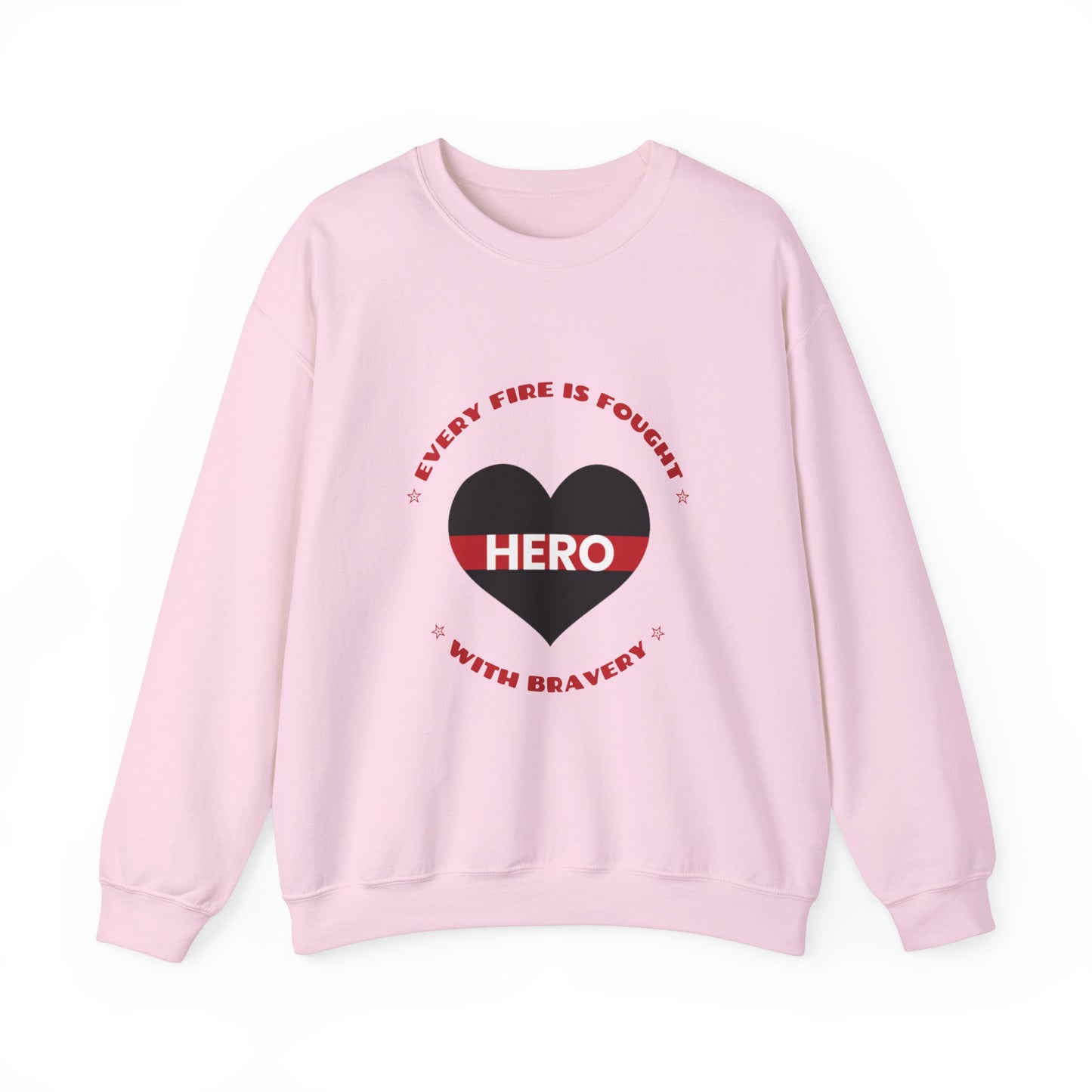 Firefighter Unisex Heavy Blend Crewneck Sweatshirt – Every fire is fought with bravery