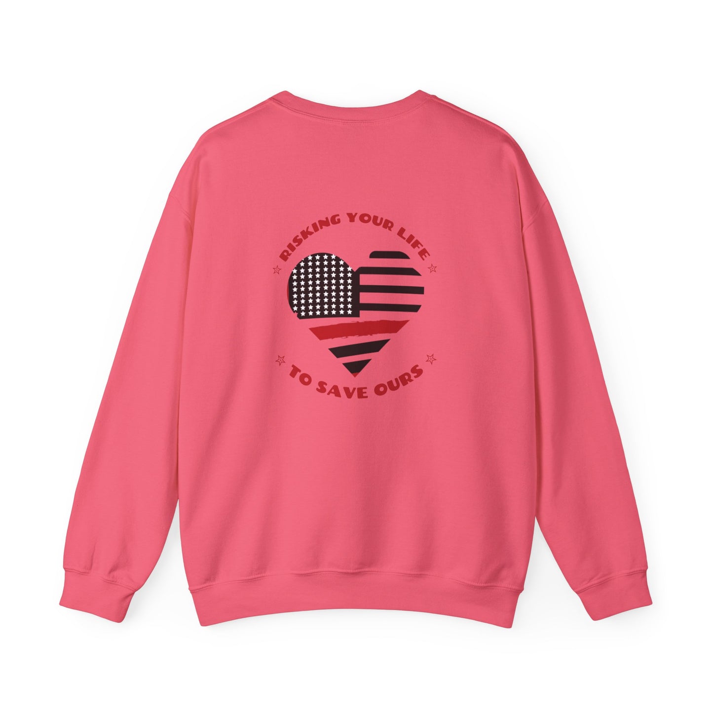 Firefighter Unisex Heavy Blend Crewneck Sweatshirt – Risking your life to save ours