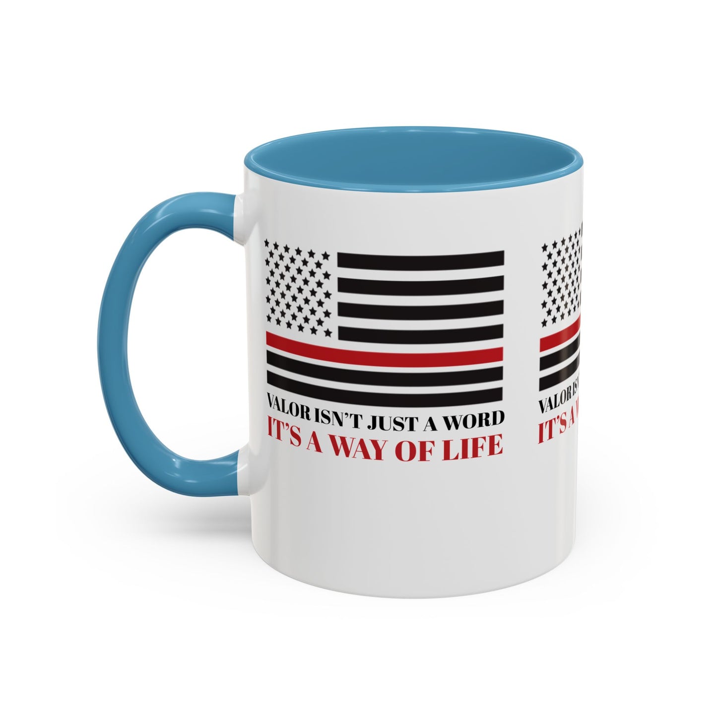 Firefighter Accent Coffee Mug – Valor isn’t just a word—it’s a way of life