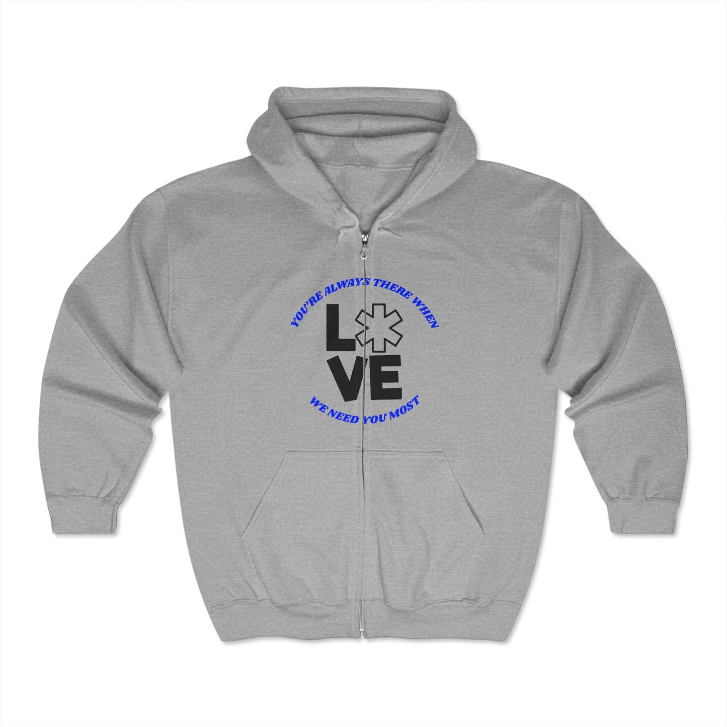 EMS Unisex Full Zip Hooded Sweatshirt – You’re always there when we need you most