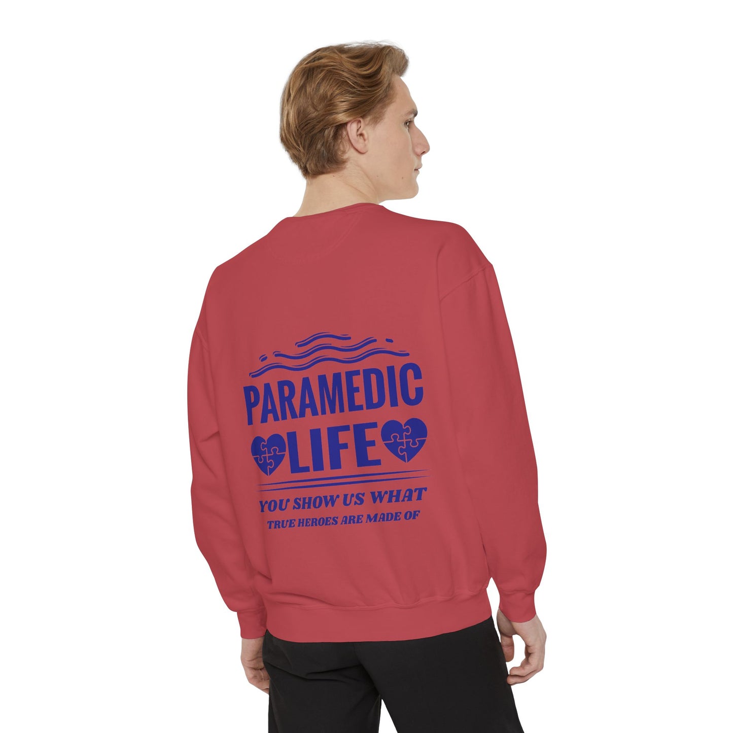 EMS Unisex Garment-Dyed Sweatshirt –You show us what true heroes are made of