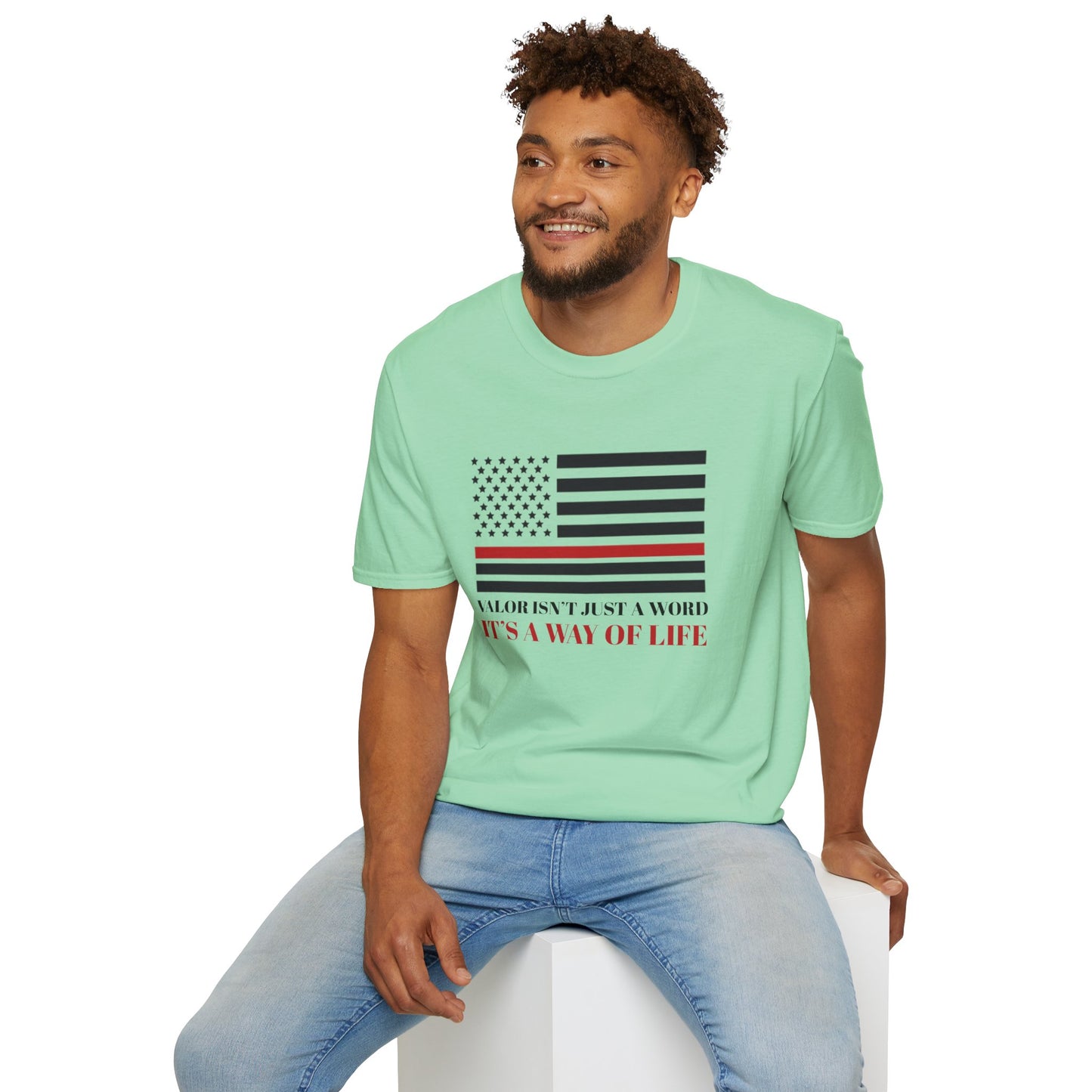 Firefighter Softstyle T-Shirt – Valor isn’t just a word—it’s a way of life