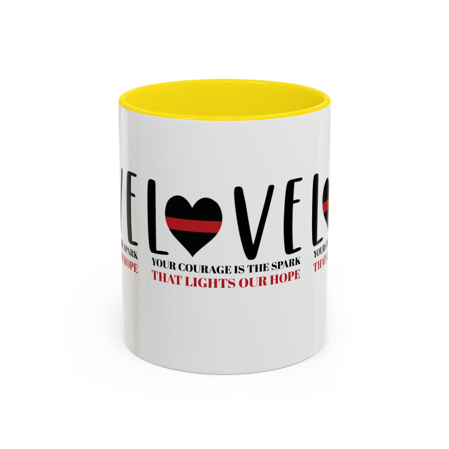 Firefighter Accent Coffee Mug – Your courage is the spark that lights our hope