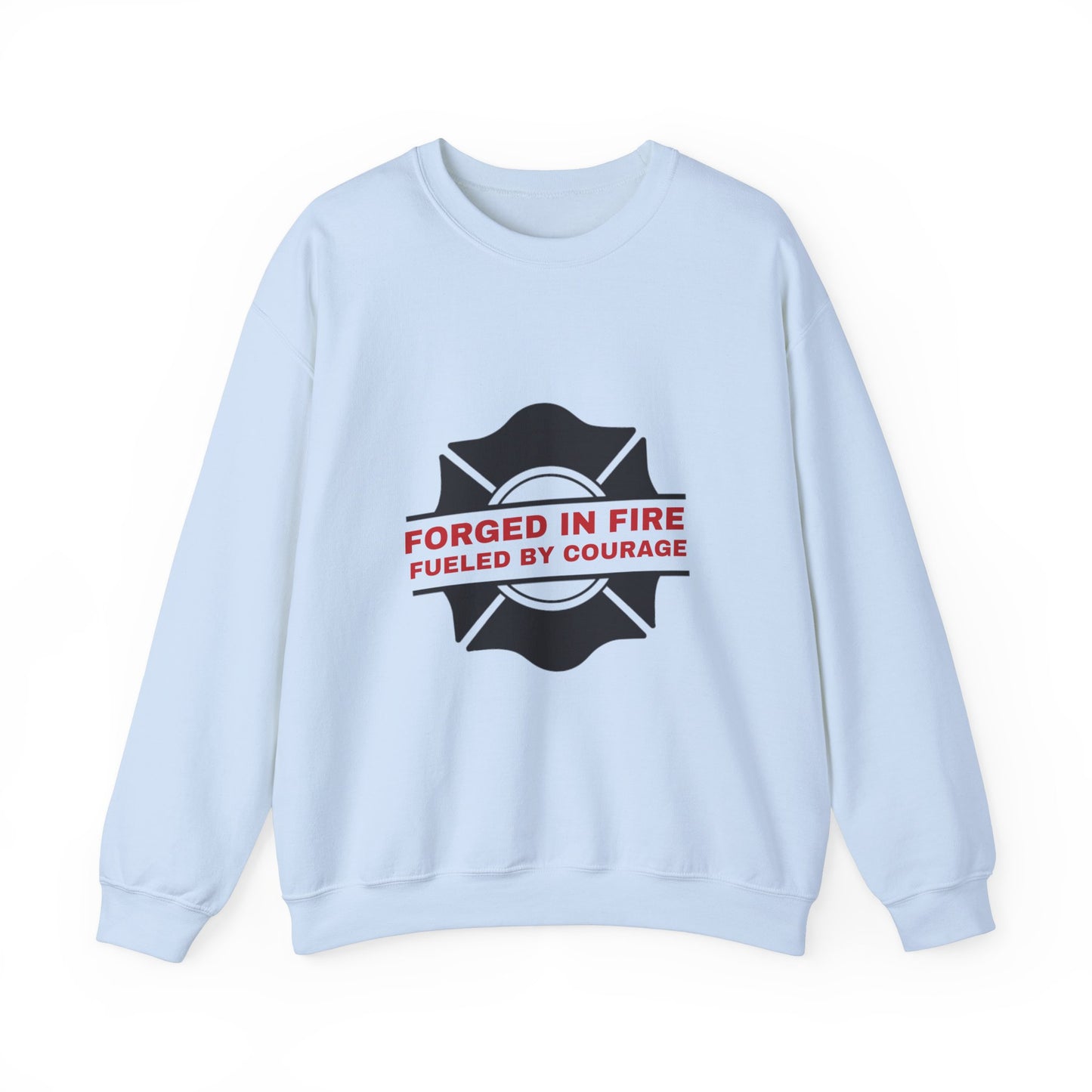 Firefighter Unisex Heavy Blend Crewneck Sweatshirt – Forged in fire, fueled by courage
