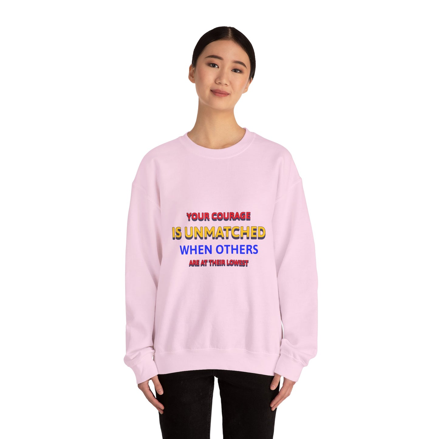EMS Unisex Crewneck Sweatshirt – Your courage is unmatched when others are at their lowest
