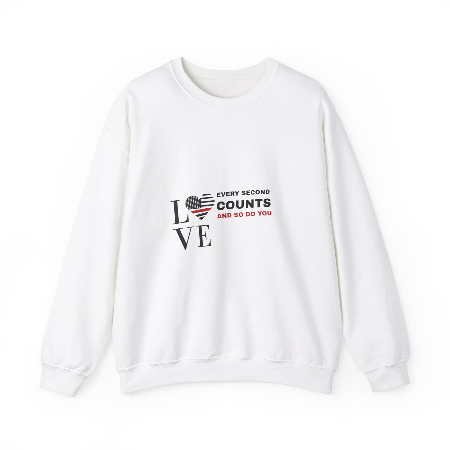 Firefighter Unisex Heavy Blend Crewneck Sweatshirt – Every second counts, and so do you