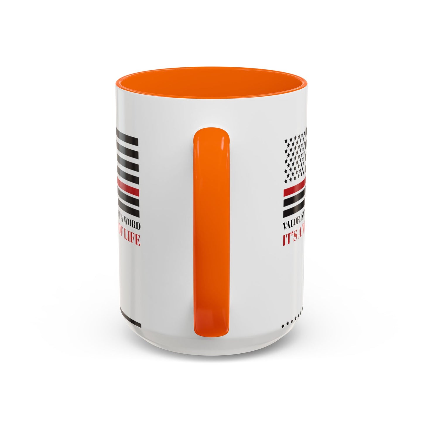 Firefighter Accent Coffee Mug – Valor isn’t just a word—it’s a way of life