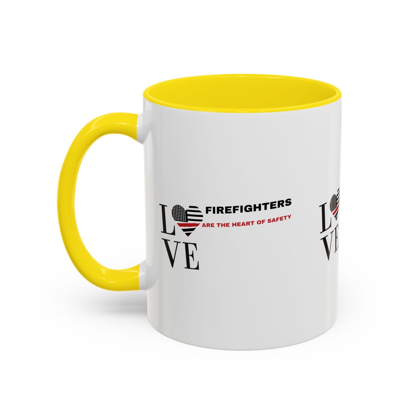 Firefighter Accent Coffee Mug – Firefighters are the heart of safety