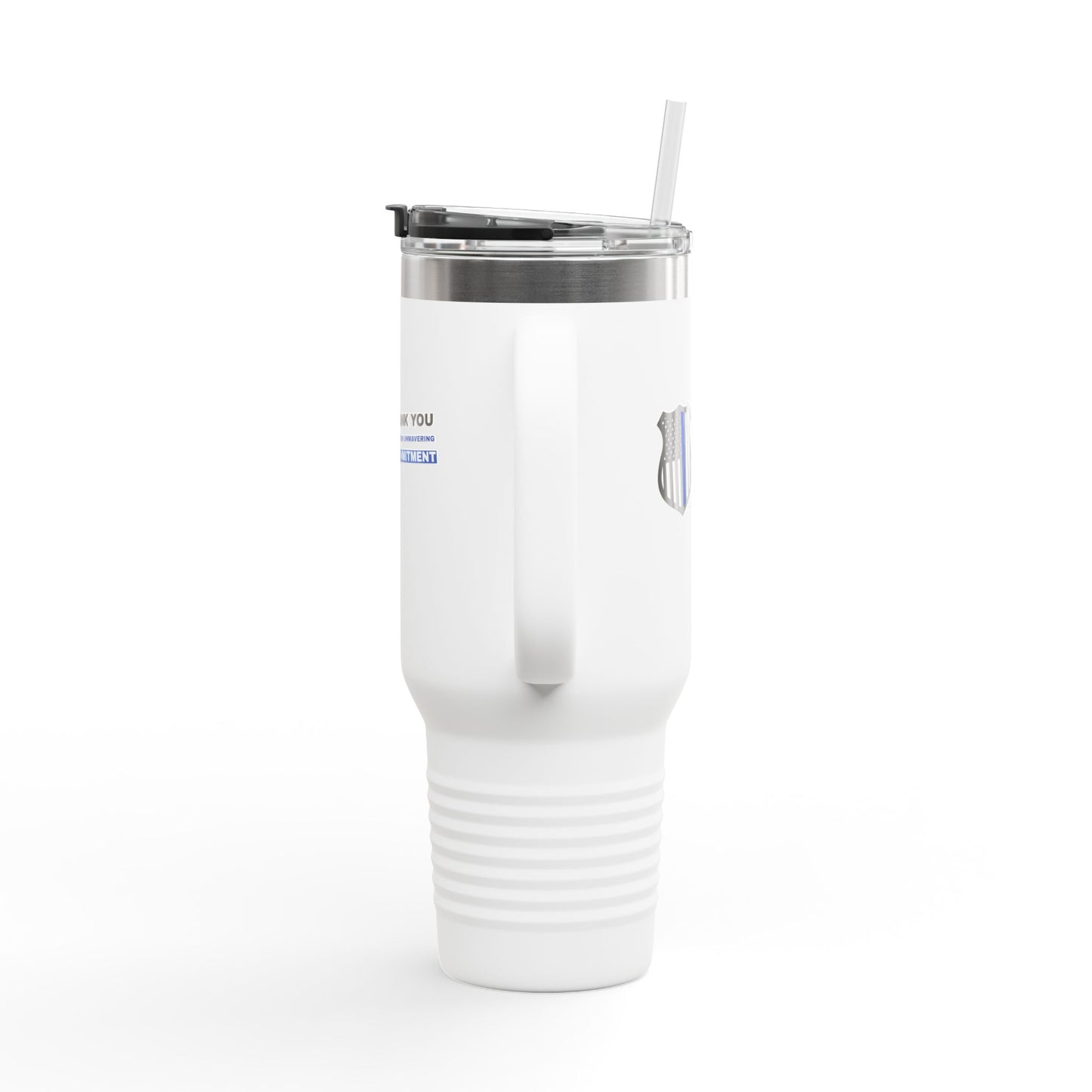 Police Insulated Travel Mug, 40oz – Thank you for your unwavering commitment