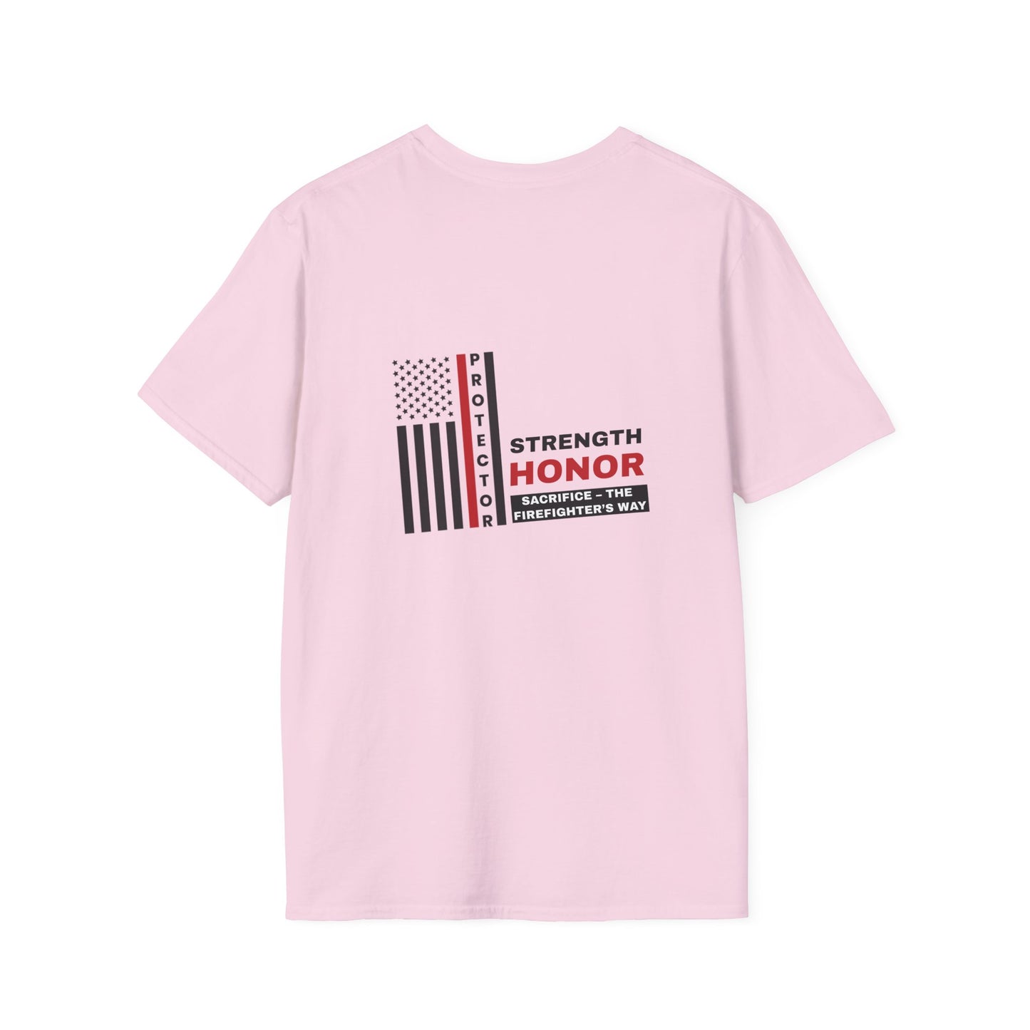 Firefighter Softstyle T-Shirt – Strength, honor, sacrifice – the firefighter’s way
