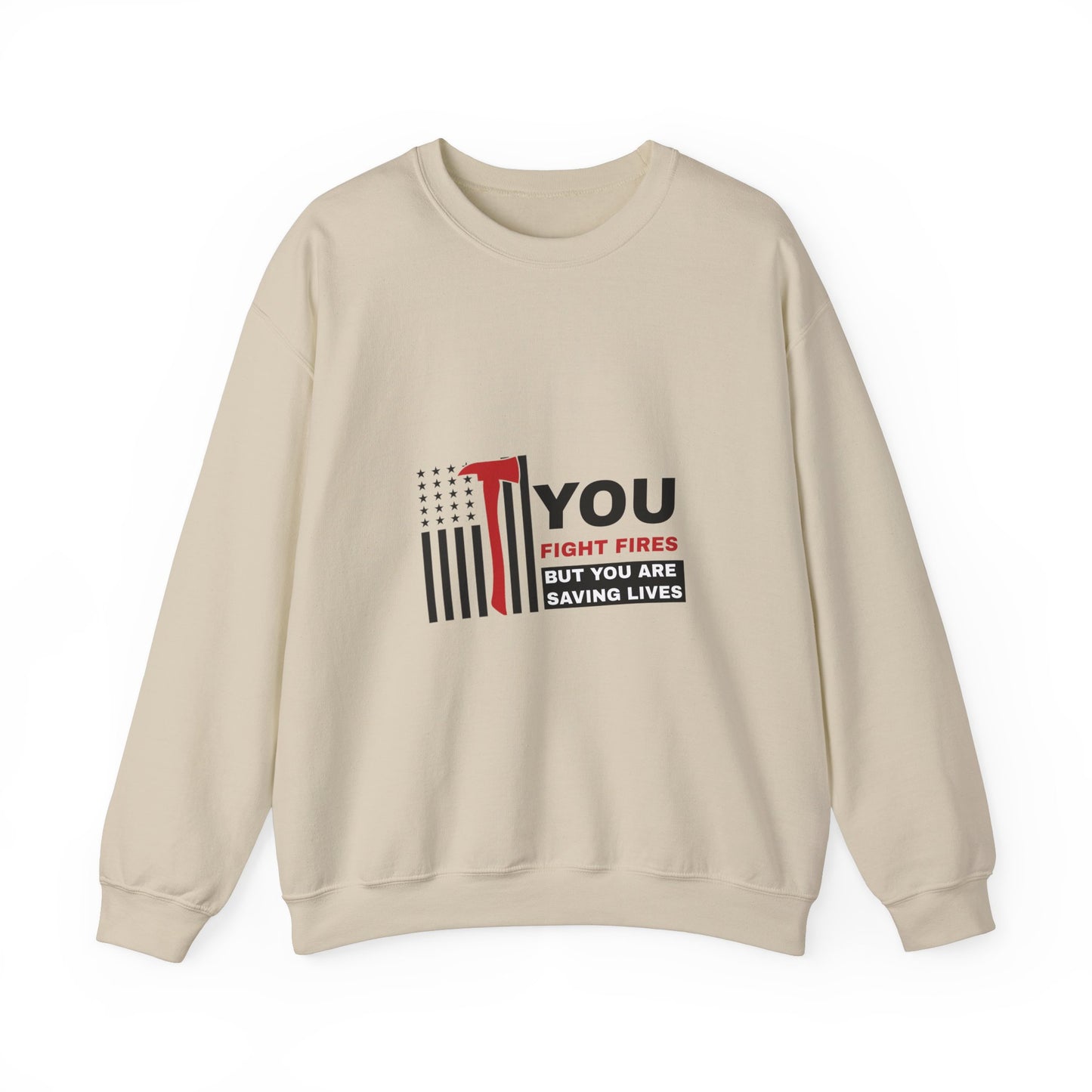 Firefighter Unisex Heavy Blend Crewneck Sweatshirt – You fight fires, but you are saving lives