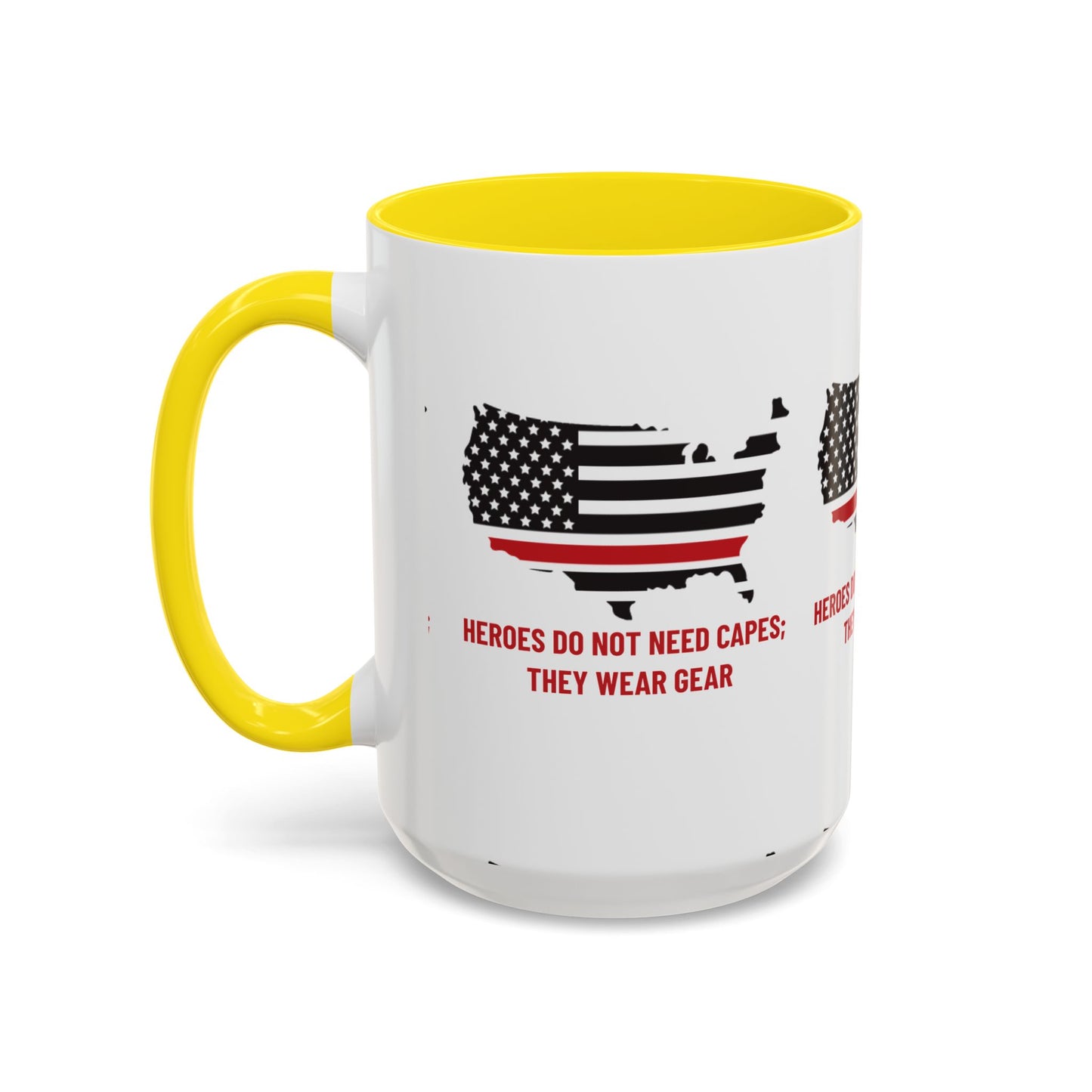 Firefighter Accent Coffee Mug – Heroes do not need capes; they wear gear