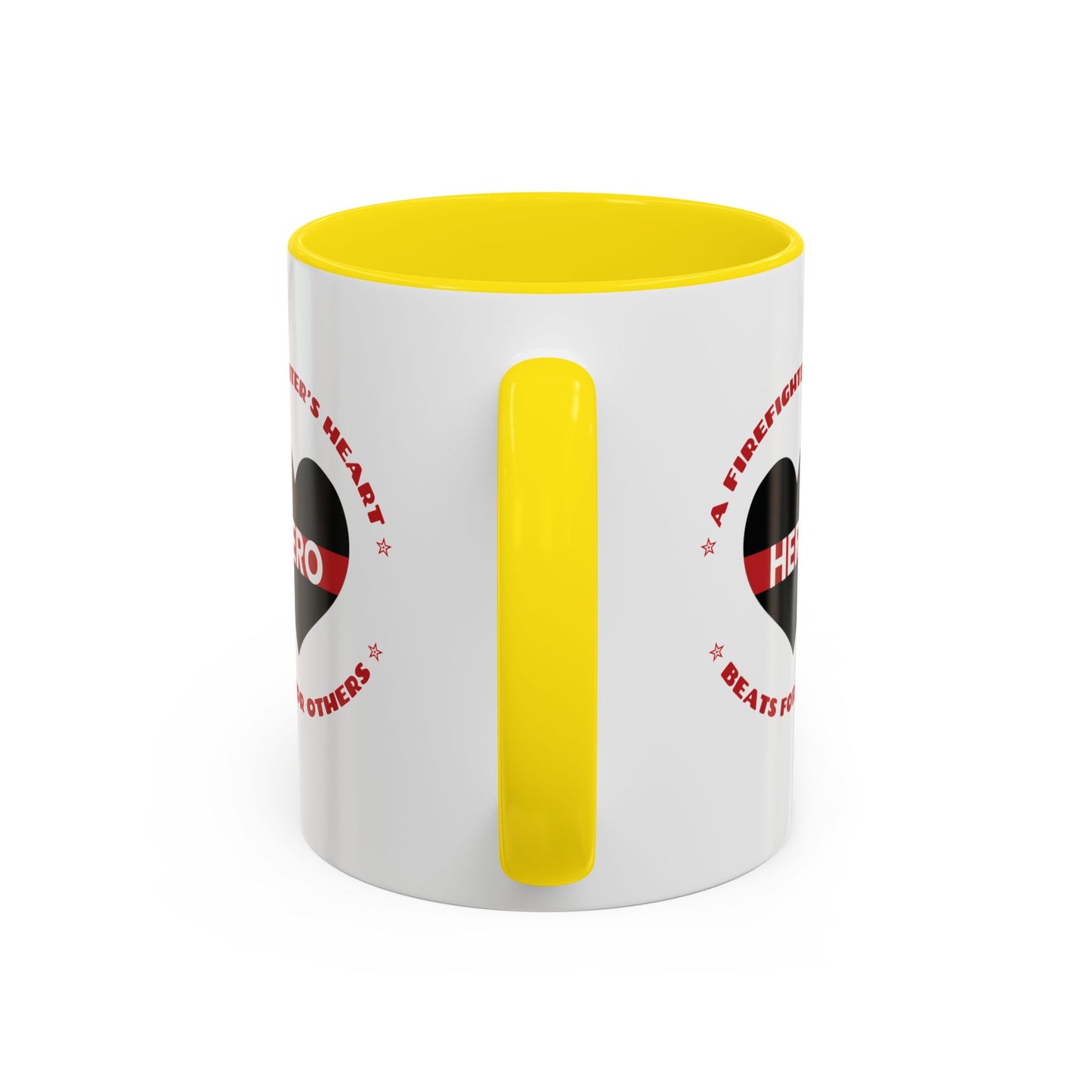 Firefighter Accent Coffee Mug – A firefighter’s heart beats for others