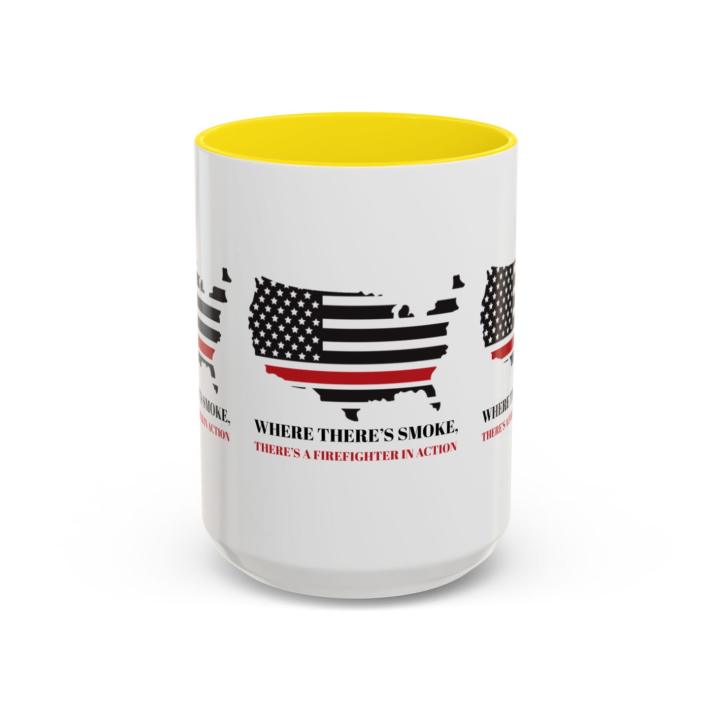 Firefighter Accent Coffee Mug – Where there’s smoke, there’s a firefighter in action