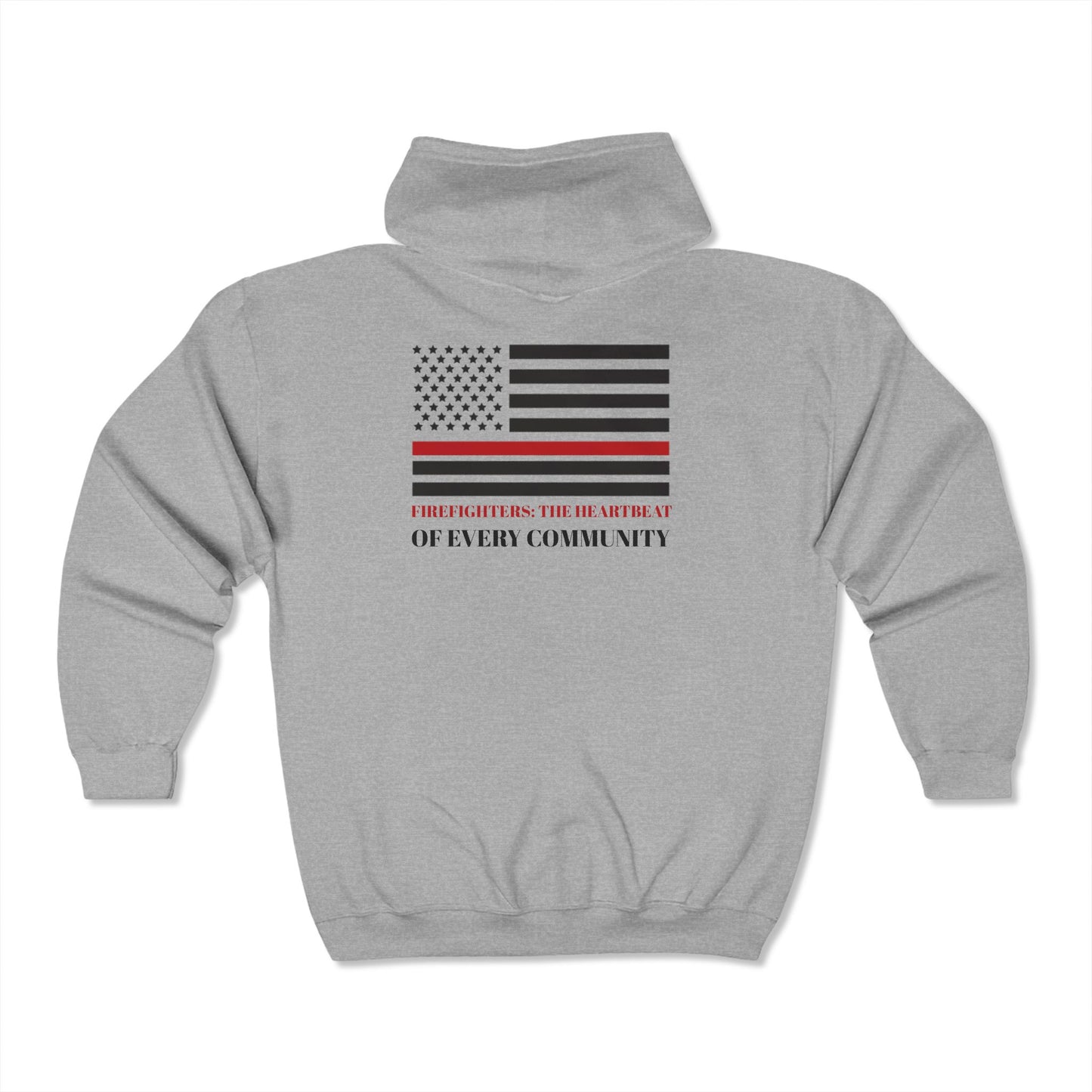 Firefighter Unisex Full Zip Hooded Sweatshirt – Firefighters: The heartbeat of every community