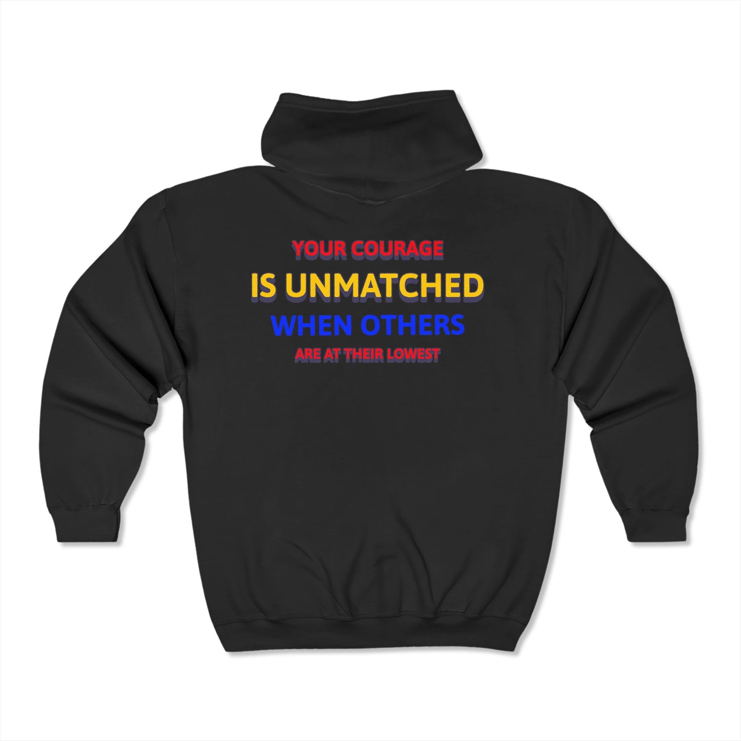 EMS Unisex Full Zip Hooded Sweatshirt – Your courage is unmatched when others are at their lowest