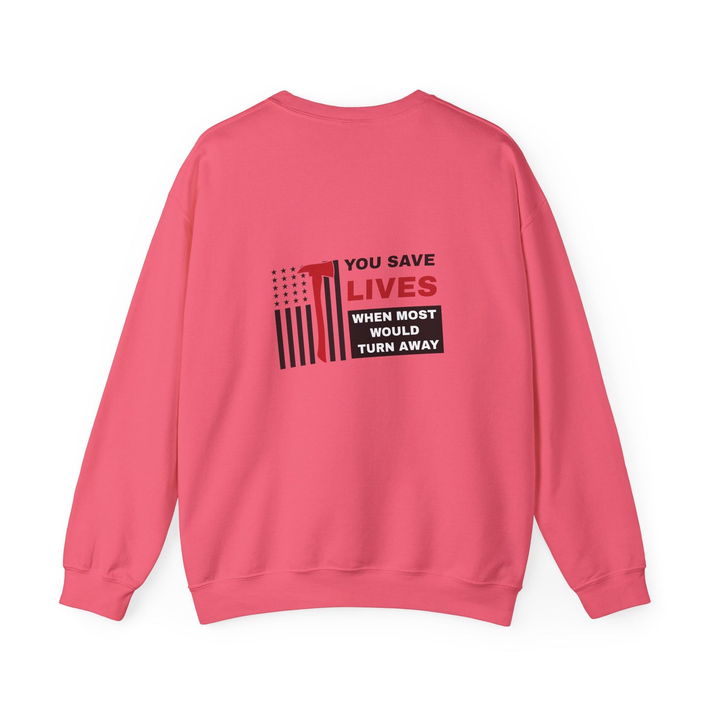 Firefighter Unisex Heavy Blend Crewneck Sweatshirt – You save lives when most would turn away