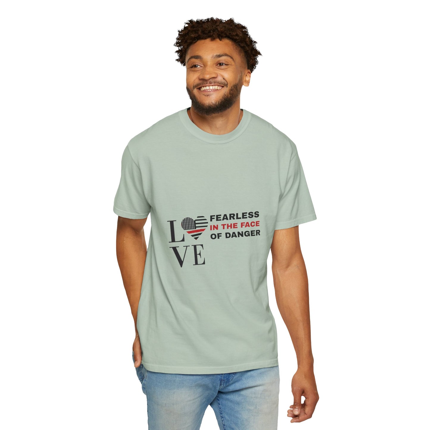 Firefighter Unisex Garment-Dyed T-Shirt – Fearless in the face of danger