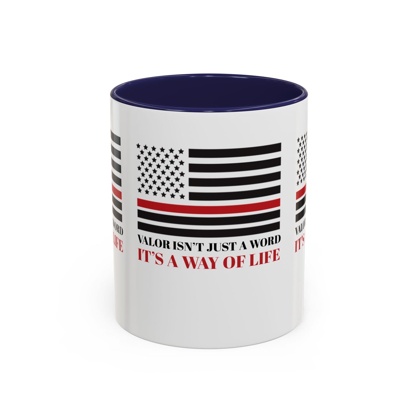 Firefighter Accent Coffee Mug – Valor isn’t just a word—it’s a way of life