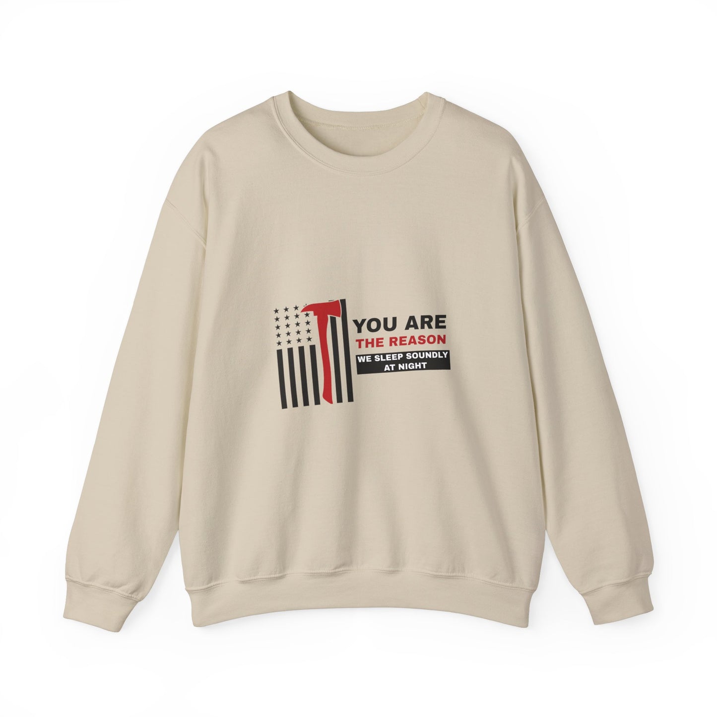 Firefighter Unisex Heavy Blend Crewneck Sweatshirt – You are the reason we sleep soundly at night
