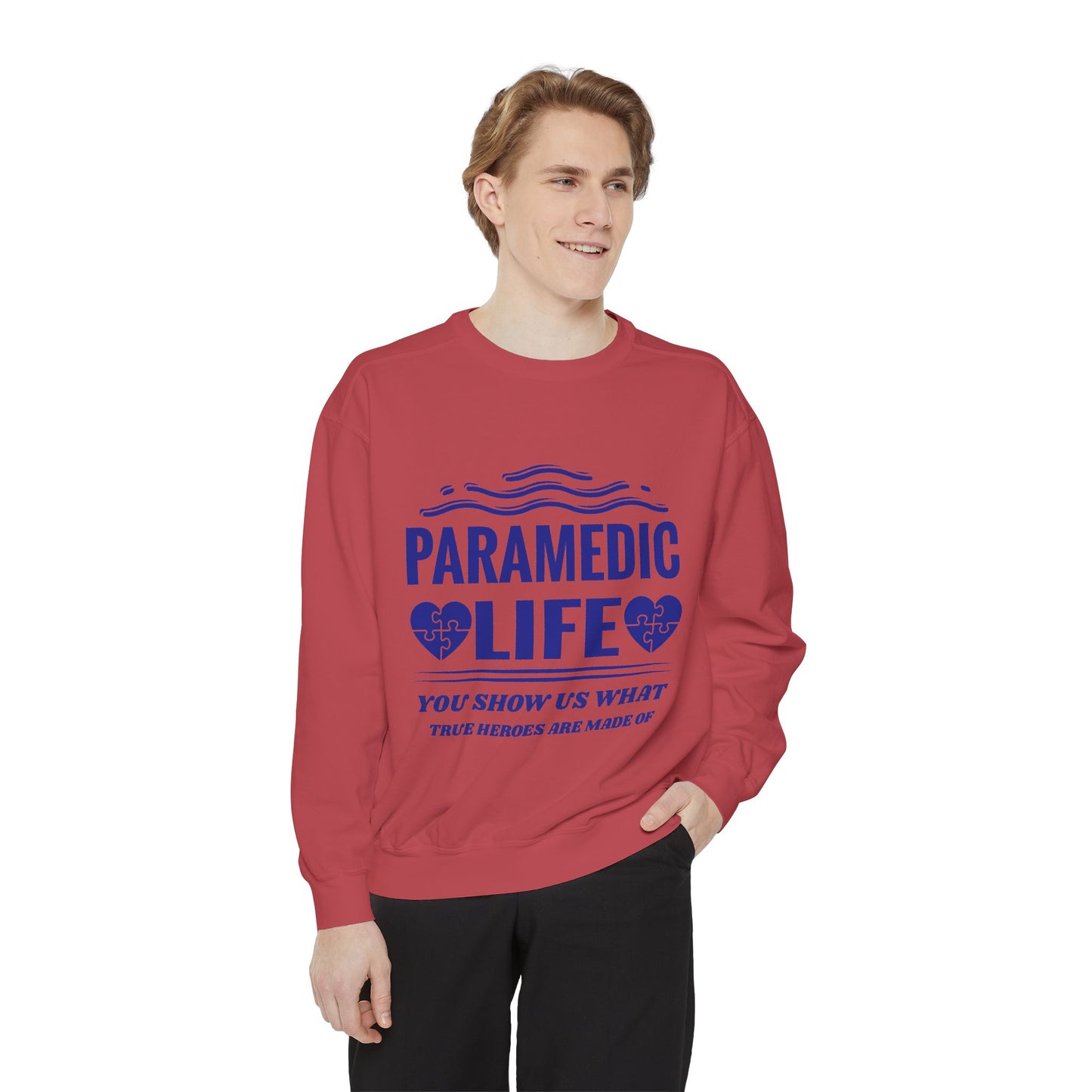 EMS Unisex Garment-Dyed Sweatshirt –You show us what true heroes are made of