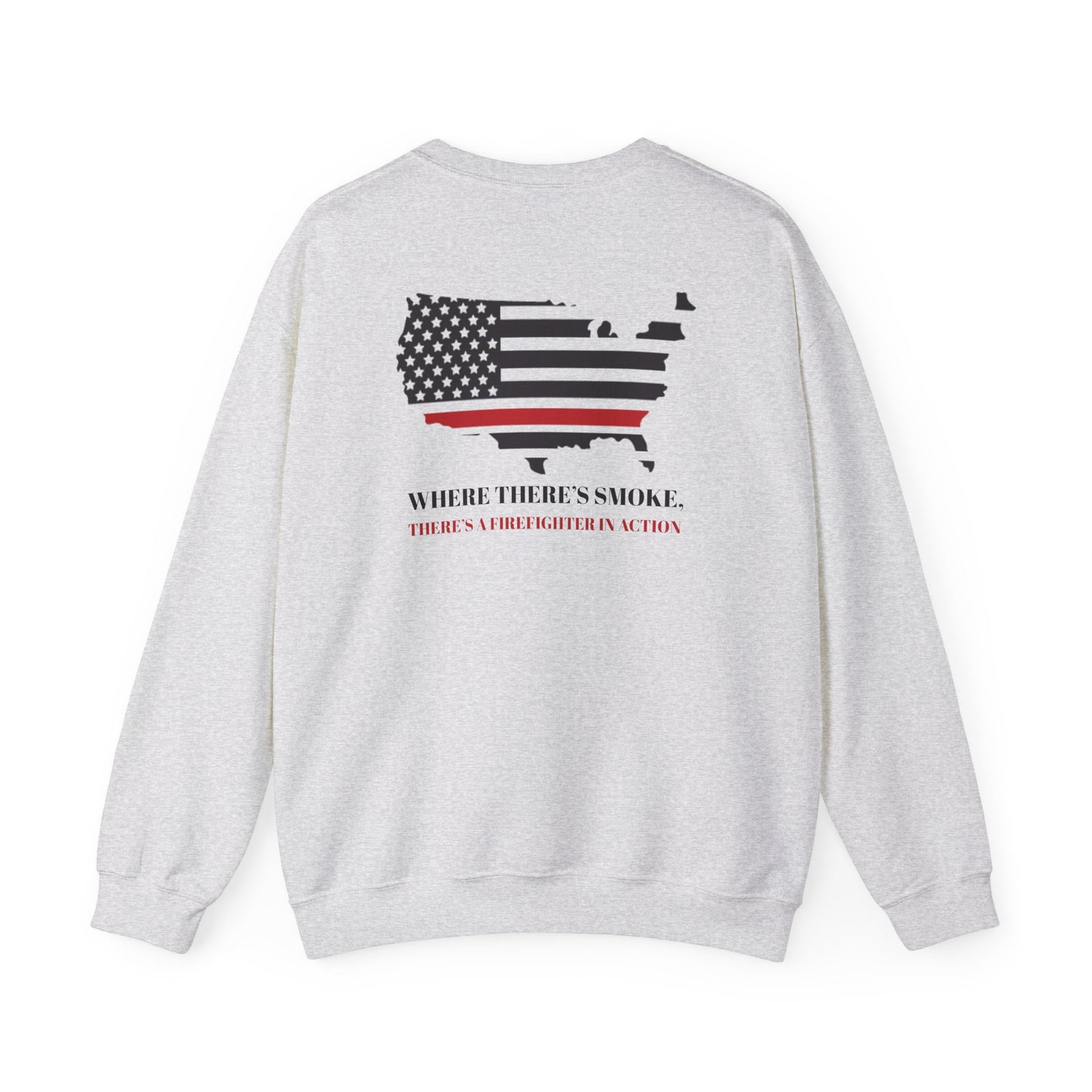 Firefighter Unisex Heavy Blend Crewneck Sweatshirt – Where there’s smoke, there’s a firefighter in action