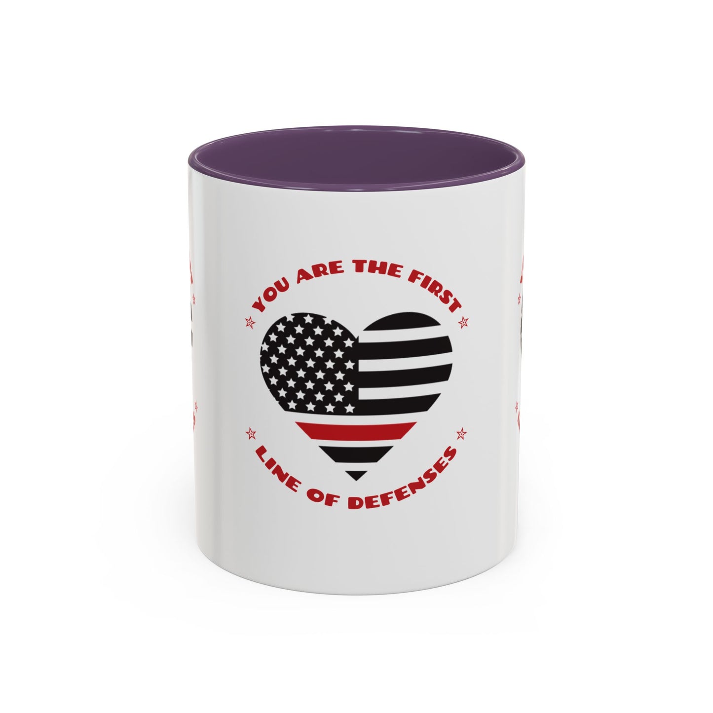 Firefighter Accent Coffee Mug – You are the first line of defenses