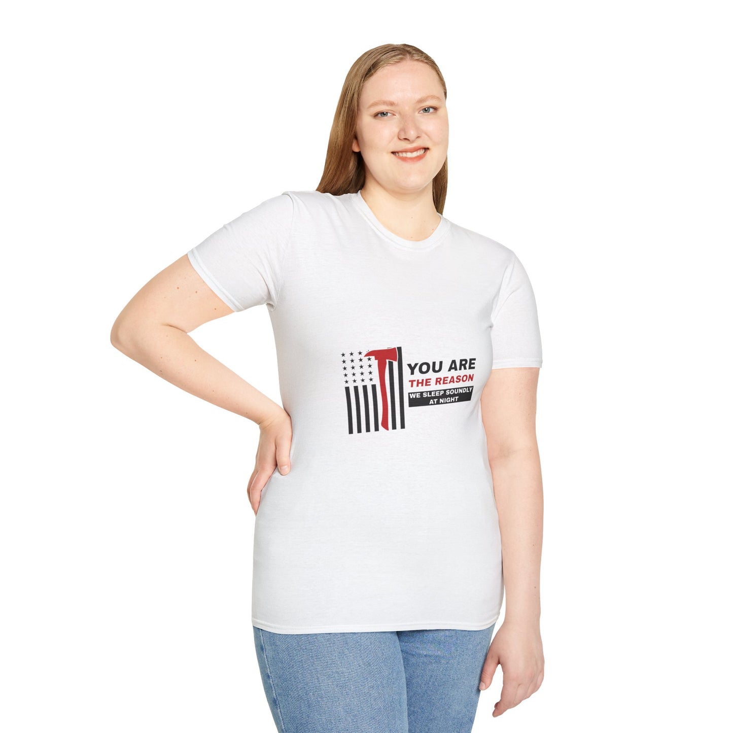 Firefighter Softstyle T-Shirt – You are the reason we sleep soundly at night