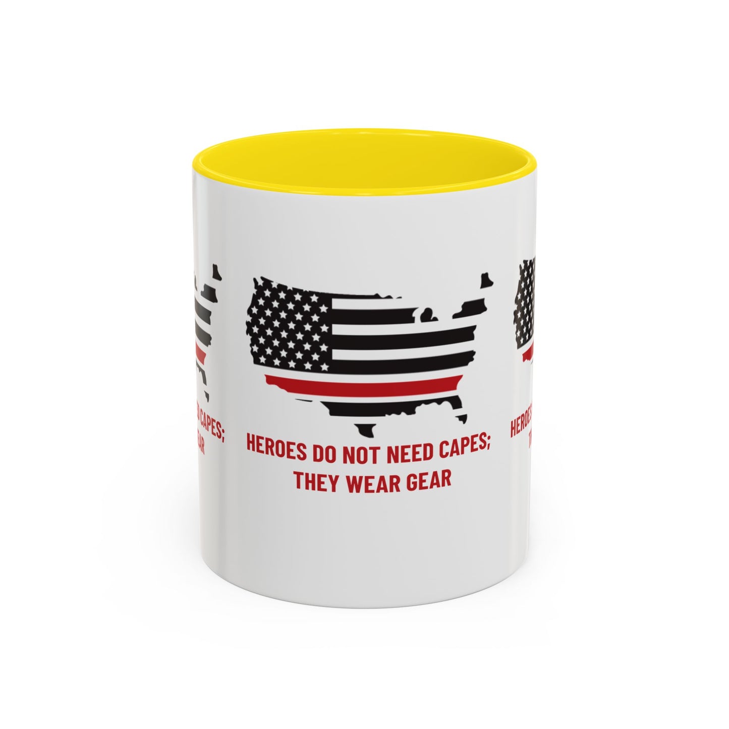 Firefighter Accent Coffee Mug – Heroes do not need capes; they wear gear