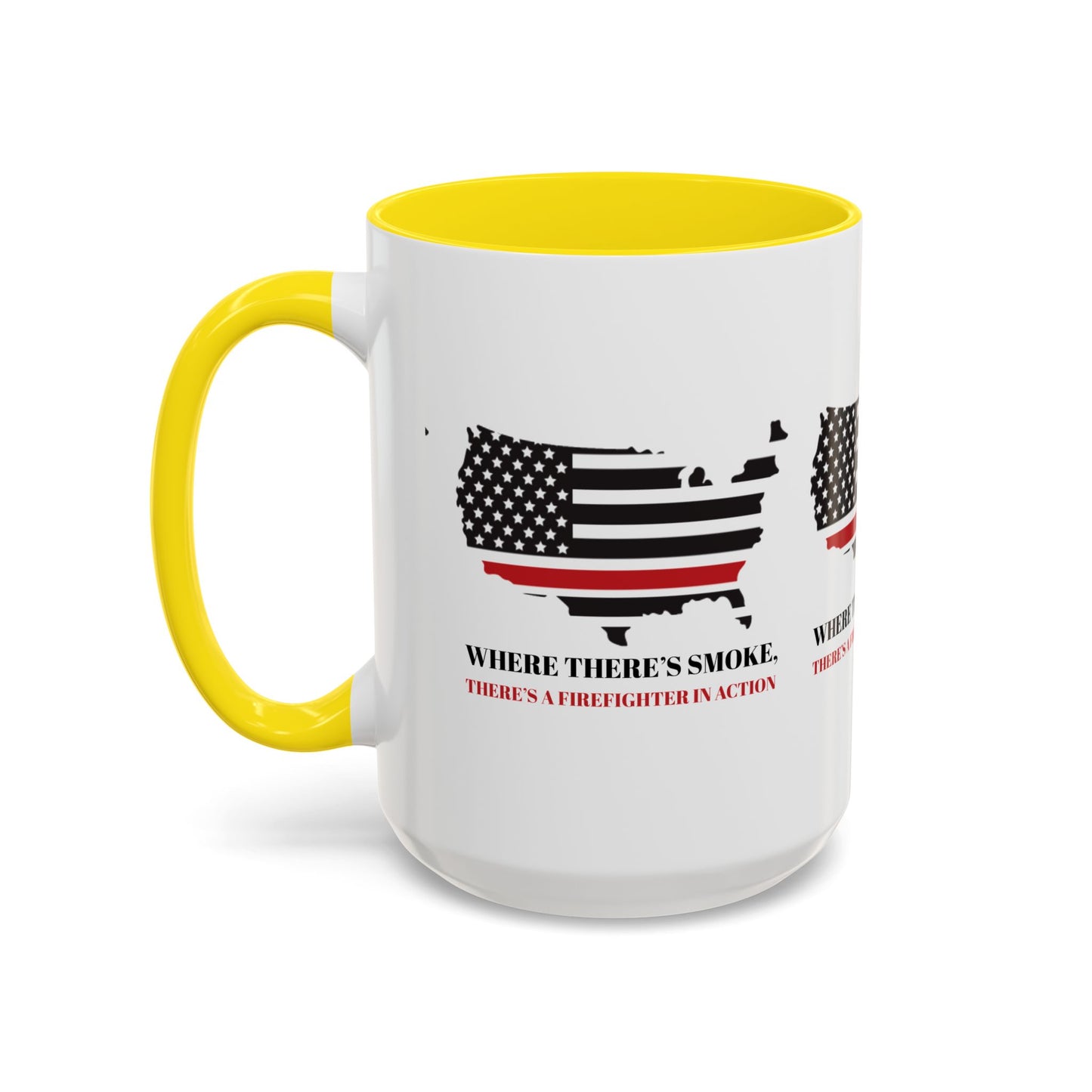 Firefighter Accent Coffee Mug – Where there’s smoke, there’s a firefighter in action