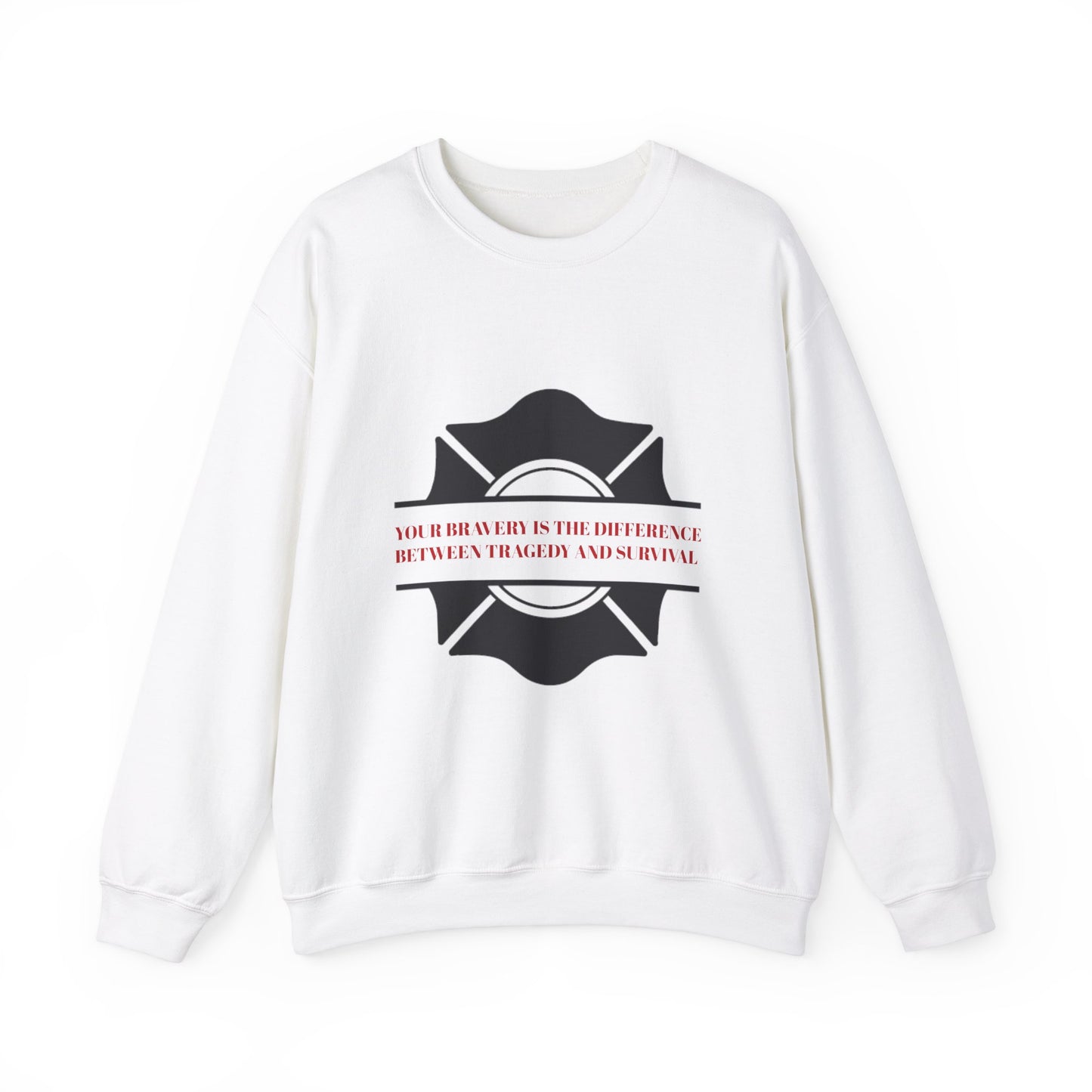 Firefighter Unisex Heavy Blend Crewneck Sweatshirt – Your bravery is the difference between tragedy and survival