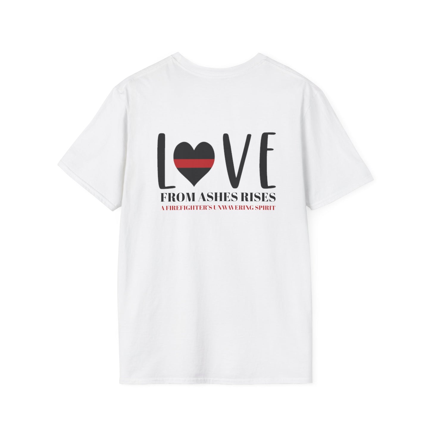 Firefighter Softstyle T-Shirt – From ashes rises a firefighter’s unwavering spirit