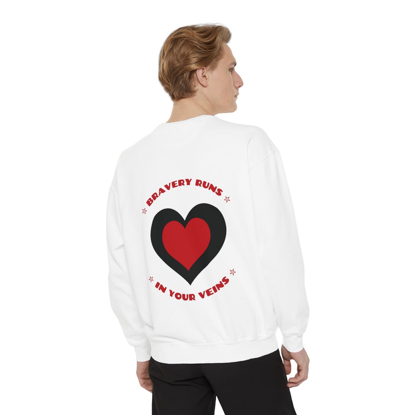 Firefighter Unisex Garment-Dyed Sweatshirt – Bravery runs in your veins