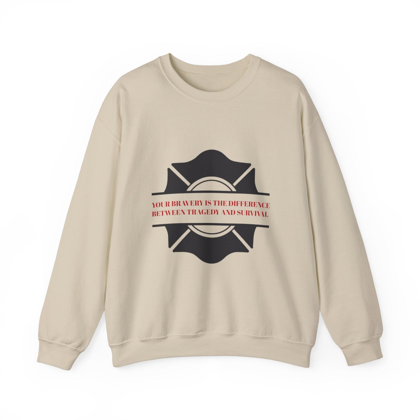 Firefighter Unisex Heavy Blend Crewneck Sweatshirt – Your bravery is the difference between tragedy and survival