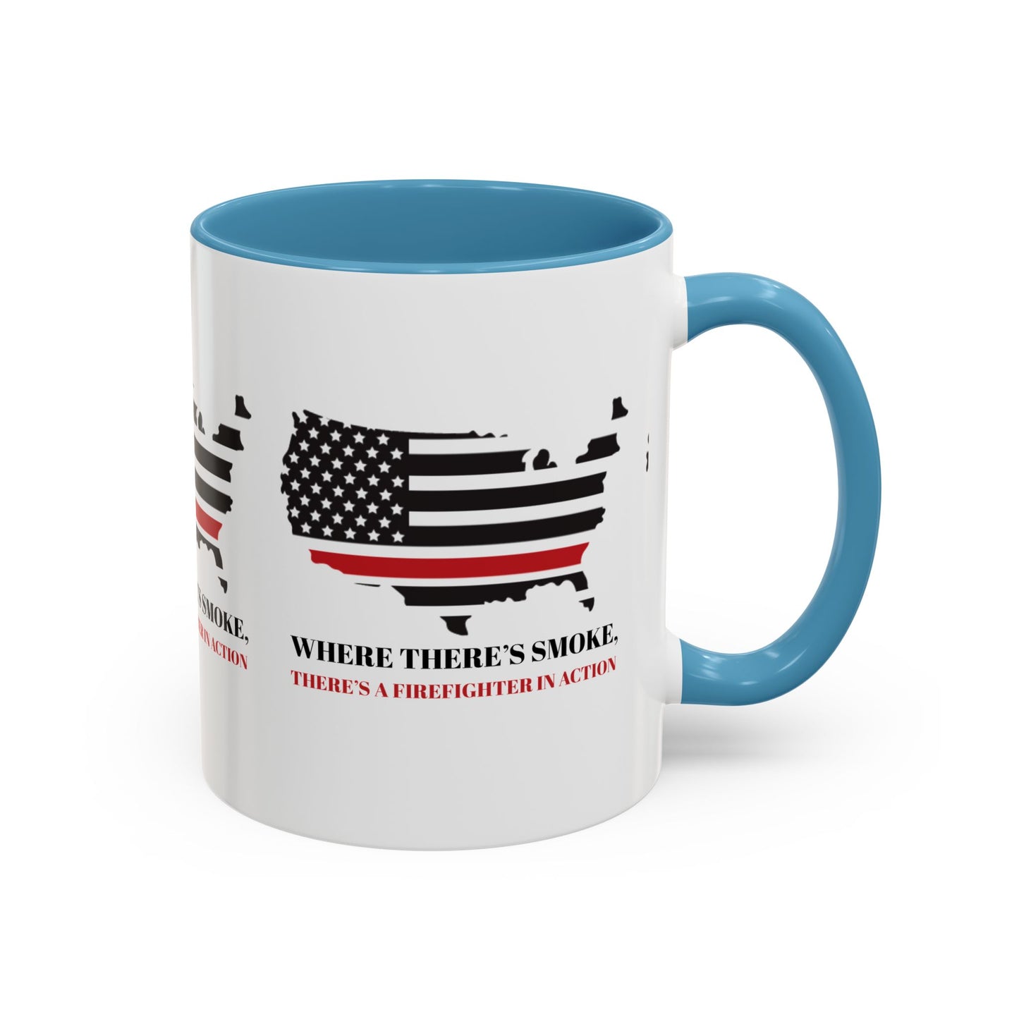 Firefighter Accent Coffee Mug – Where there’s smoke, there’s a firefighter in action
