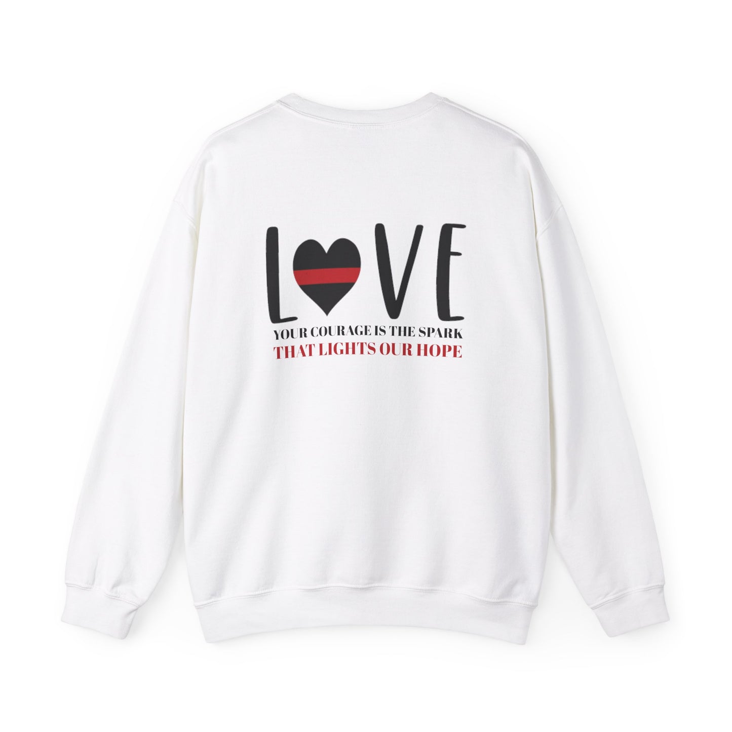 Firefighter Unisex Heavy Blend Crewneck Sweatshirt – Your courage is the spark that lights our hope