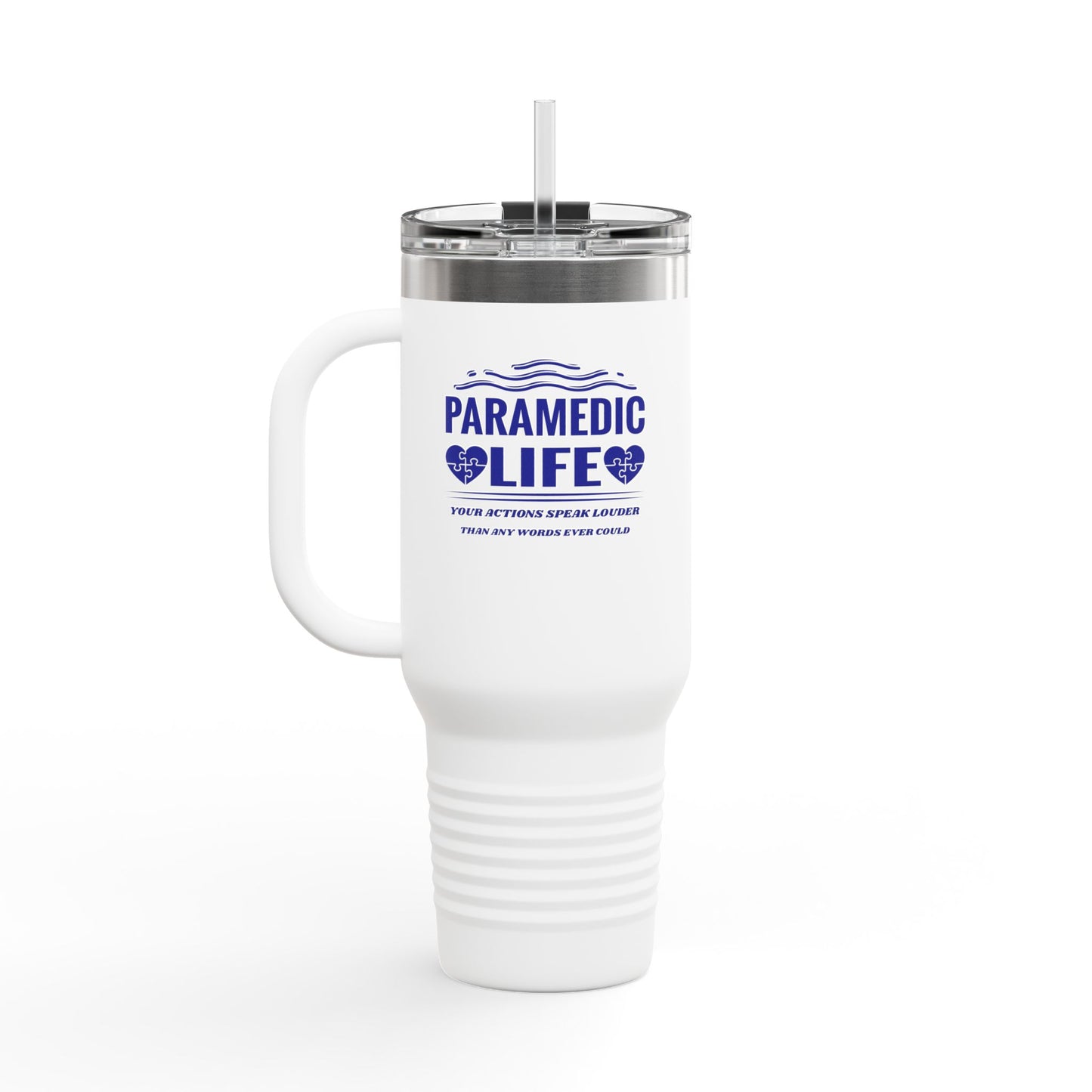 EMS Insulated Travel Mug, 40oz - Your actions speak louder than any words ever could
