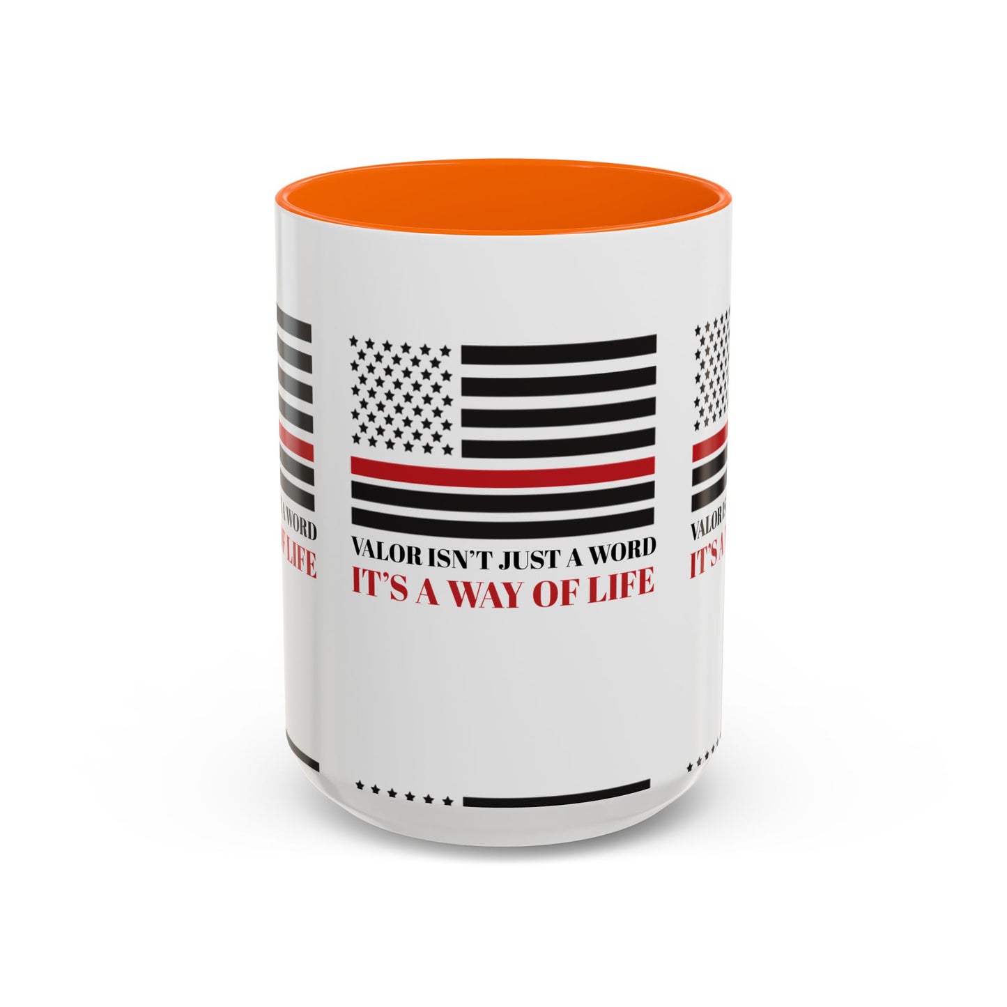 Firefighter Accent Coffee Mug – Valor isn’t just a word—it’s a way of life