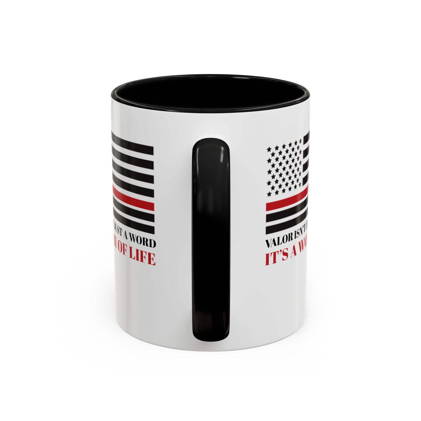 Firefighter Accent Coffee Mug – Valor isn’t just a word—it’s a way of life