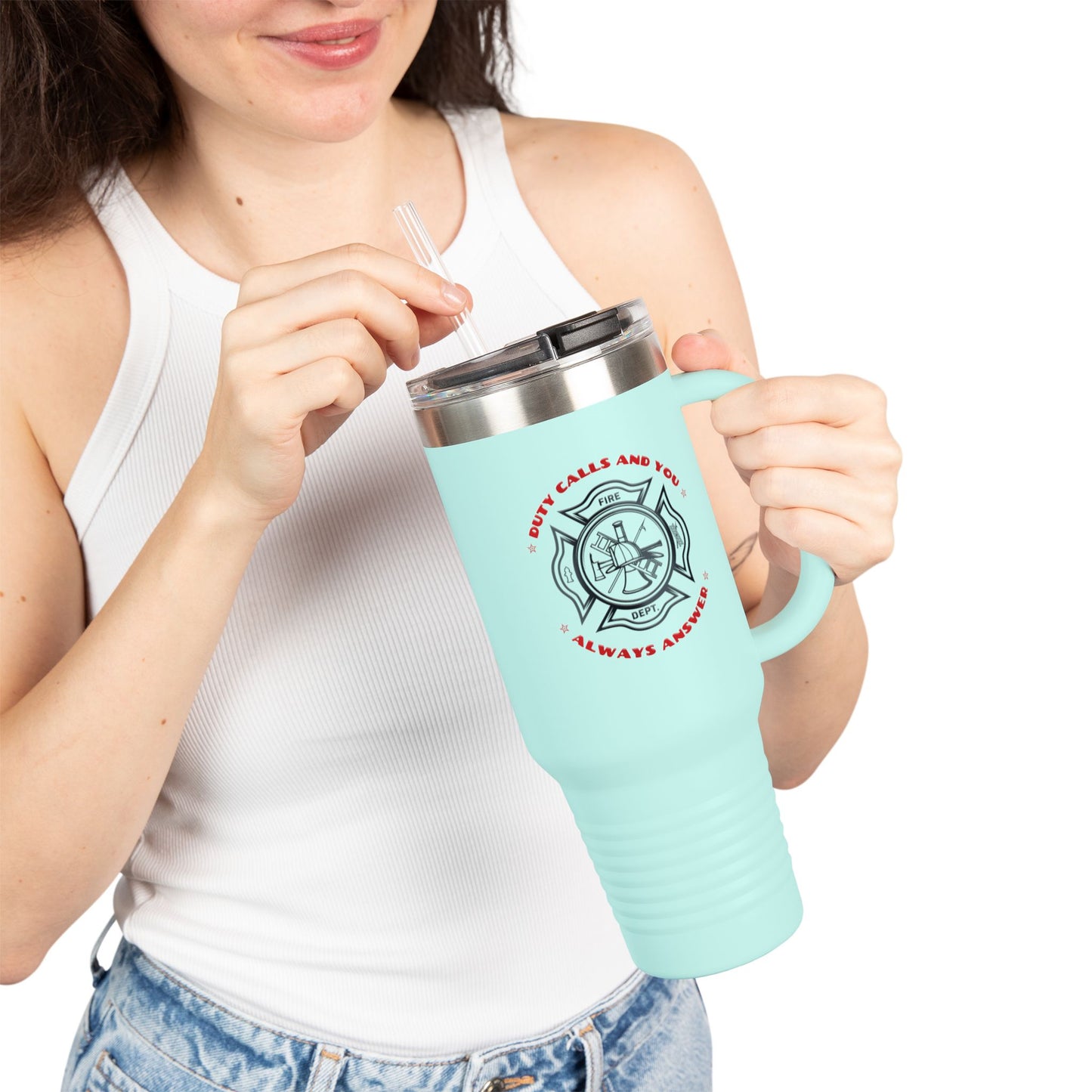 Firefighter Insulated Travel Mug, 40oz – Duty calls, and you always answer